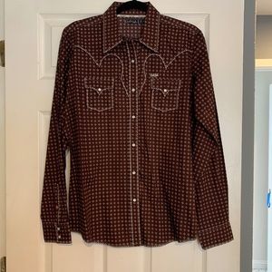 XL Cruel Girl AwEsOmE Cowgirl Shirt Pearl Snap Embroidered Top Stitch Detail